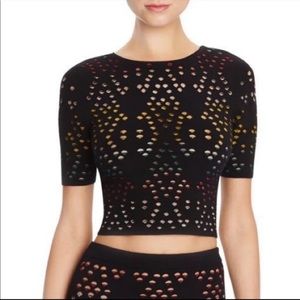 Alice + Olivia Ines Knit Crop Top